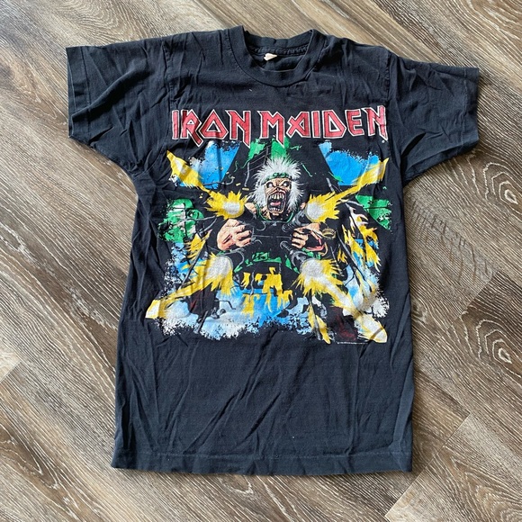 Vintage Iron Maiden Shoot That Fokker Tour Shirt 1990 - Picture 4 of 5